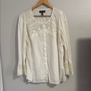Love & Legend cream lace blouse